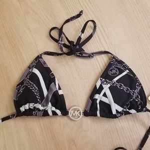 Michael Kors chain print bikini top
